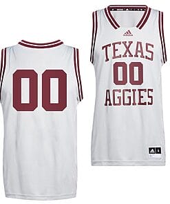 Custom Texas A&M Aggies Jersey Name and Number College Basketball Retro White