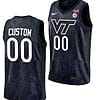 Custom Virginia Tech Hokies Jersey Name and Number College Basketball Swingman Black