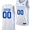 Custom BYU Cougars Jersey College Basketball White