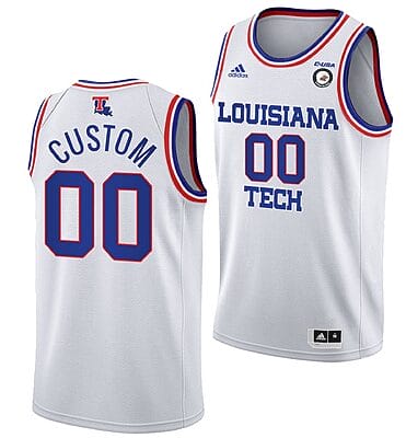 Custom Louisiana Tech Bulldogs Jersey Name and Number College Basketball White