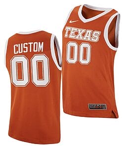 Custom Texas Longhorns Jersey College Basketball Orange Replica