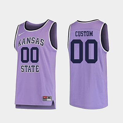 Custom Kansas State Wildcats Jersey Name And Number College Basketball Purple