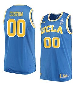 Custom UCLA Bruins Basketball Jersey College Name and Number Replica Performance Blue