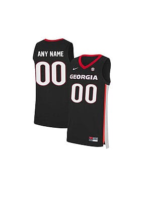 Custom Georgia Bulldogs Jersey College Basketball Name and Number Elite Black