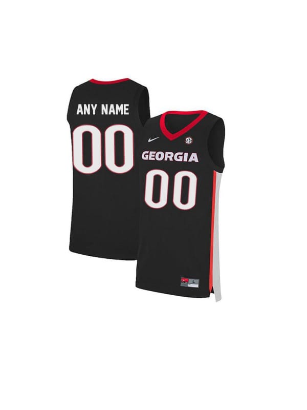 Custom Georgia Bulldogs Jersey College Basketball Name and Number Elite Black