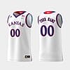 Custom Kansas Jayhawks Jersey Name, Number College Basketball Swingman White