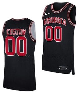 Custom Georgia Bulldogs Jersey College Basketball Throwback Black