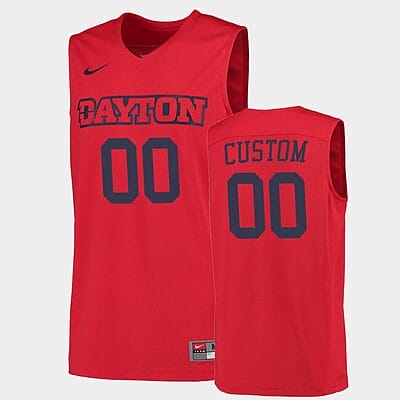 Custom Dayton Flyers Jersey Name and Number College Basketball Red
