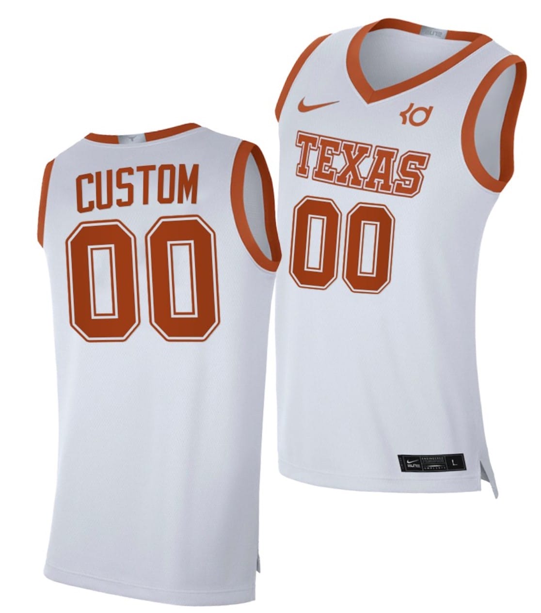 Custom Texas Longhorns Jersey College Basketball Alumni Player Limited White