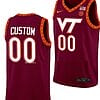 Custom Virginia Tech Hokies Jersey Name and Number College Basketball Swingman Maroon