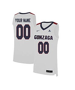 Custom Gonzaga Bulldogs Jersey College Basketball Name and Number Elite White