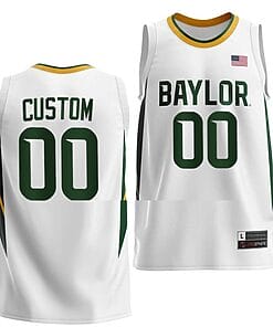 Custom Baylor Bears Jersey Name and Number College Basketball Home White