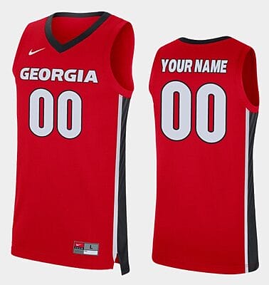 Custom Georgia Bulldogs Jersey College Basketball Red