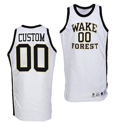 Custom Wake Forest Demon Deacons Jersey Name and Number College Basketball Throwback White