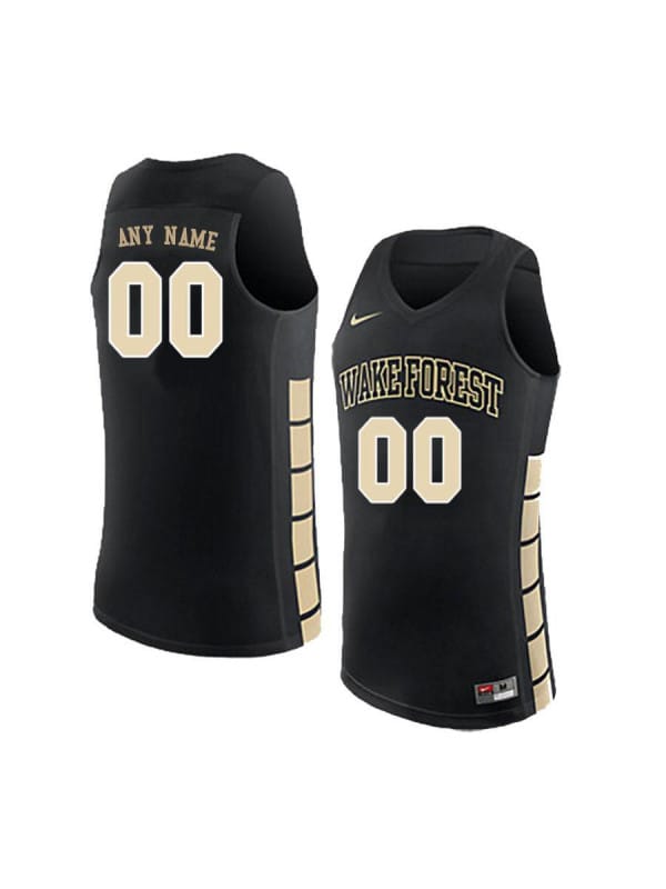 Custom Wake Forest Demon Deacons jersey College Basketball Name and Number Elite Black