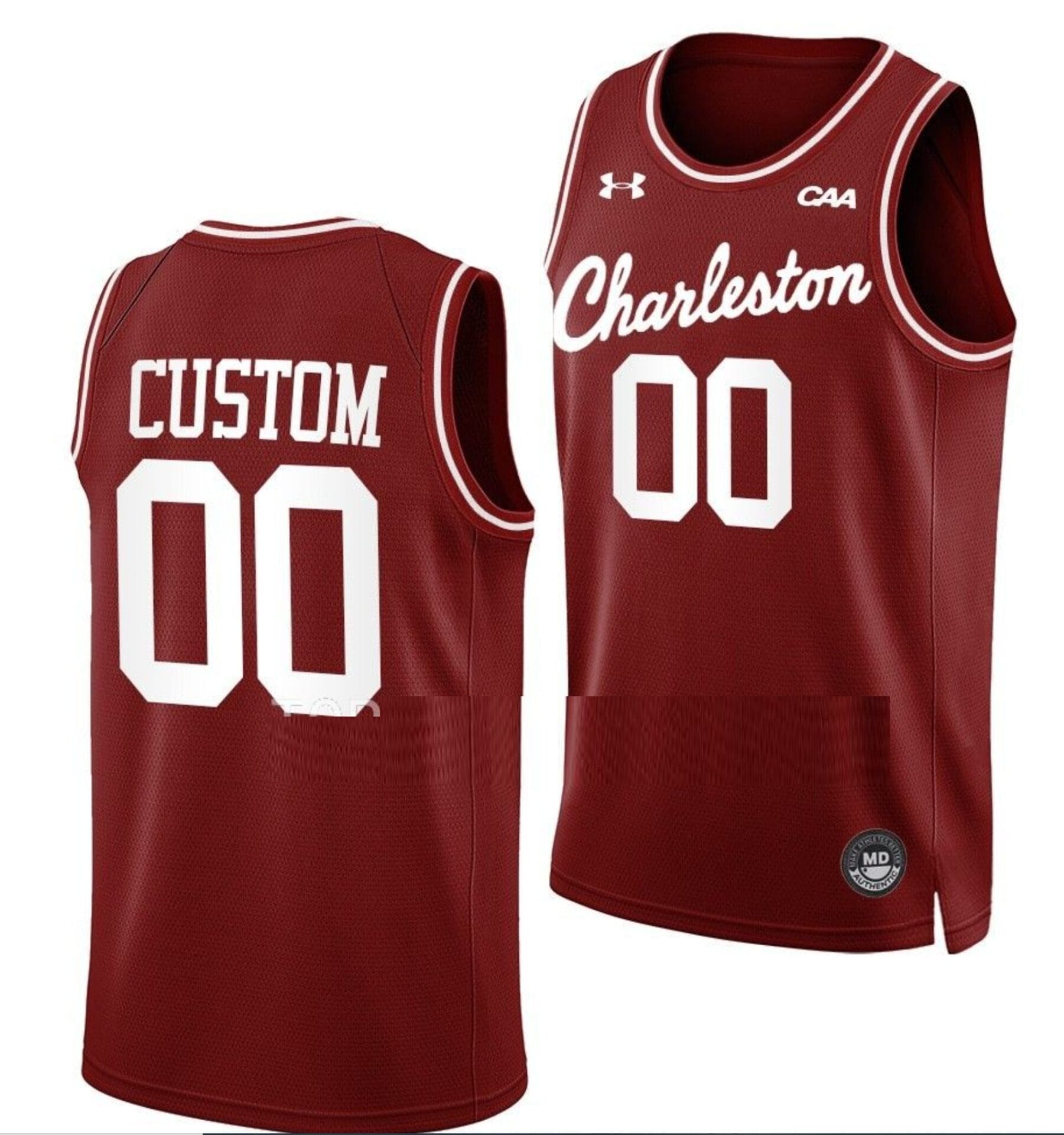 Custom Charleston Cougars Jersey Name and Number College Basketball Throwback Maroon