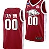 Custom Arkansas Razorbacks Jersey 2023 NCAA March Madness College Basketball Red Elite