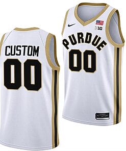 Custom Purdue Boilermakers Jersey College Basketball White