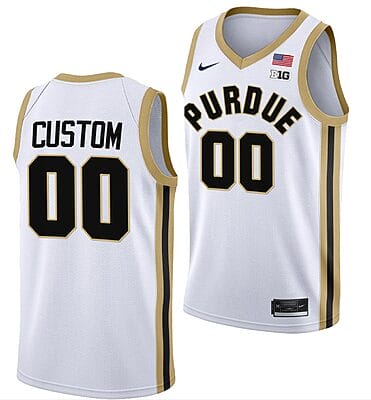 Custom Purdue Boilermakers Jersey College Basketball White