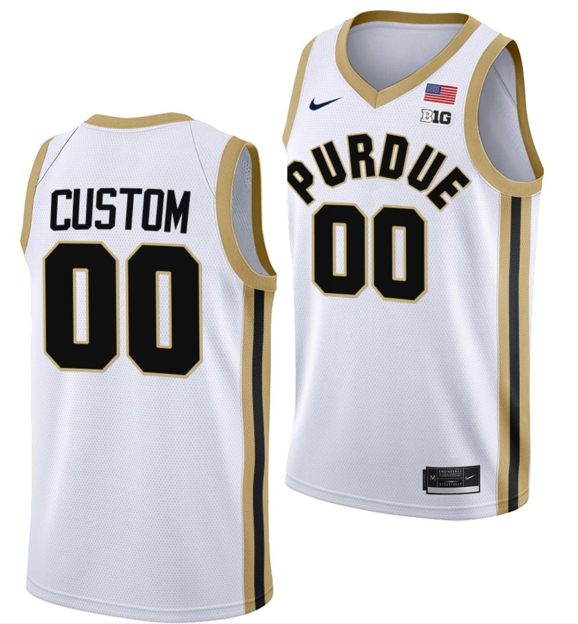 Custom Purdue Boilermakers Jersey College Basketball White