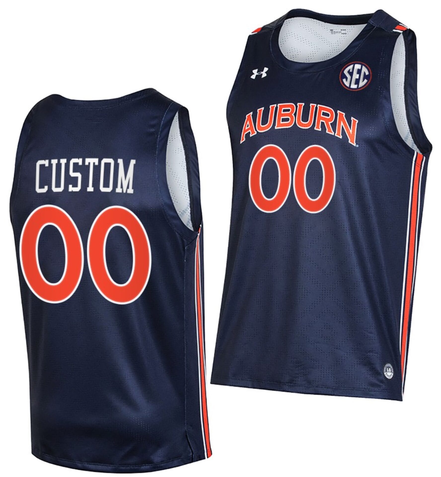 Custom Auburn Tigers Jersey Name and Number College Basketball Alumni Navy