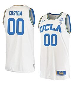 Custom UCLA Bruins Basketball Jersey College Name and Number Retro White