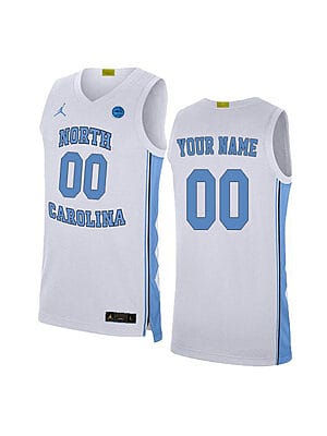 Custom North Carolina Tar Heels Jersey College Basketball Name and Number Elite White