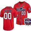 Custom Ole Miss Rebels Baseball Jersey Name and Number NCAA 2022 College World Series Champions Red