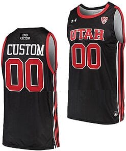 Custom Utah Utes Jersey Name and Number College Basketball Replica Black