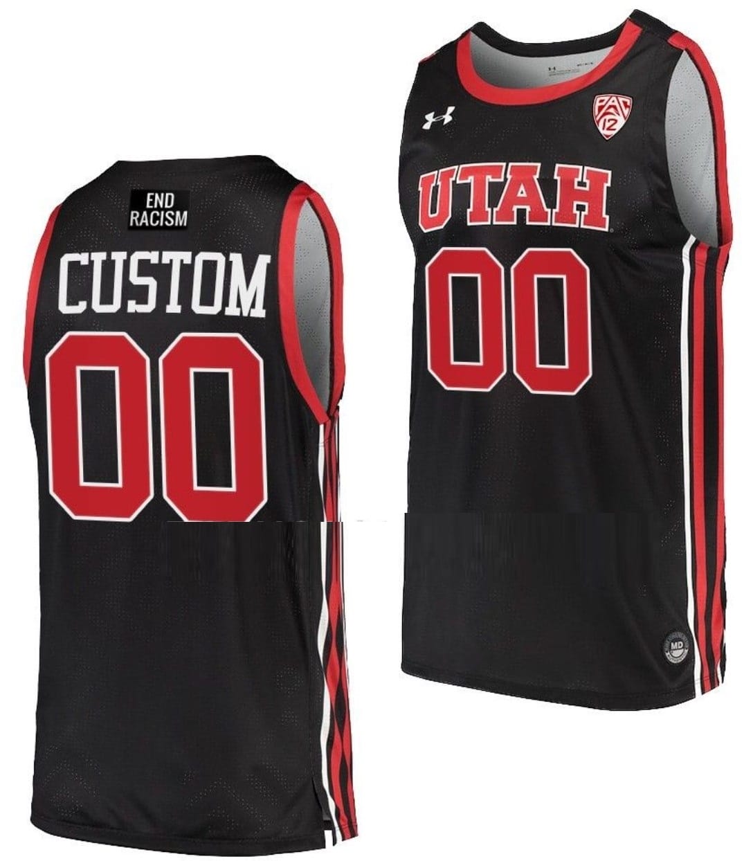 Custom Utah Utes Jersey Name and Number College Basketball Replica Black
