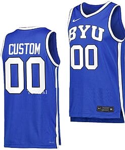 Custom BYU Cougars Jersey College Basketball Royal