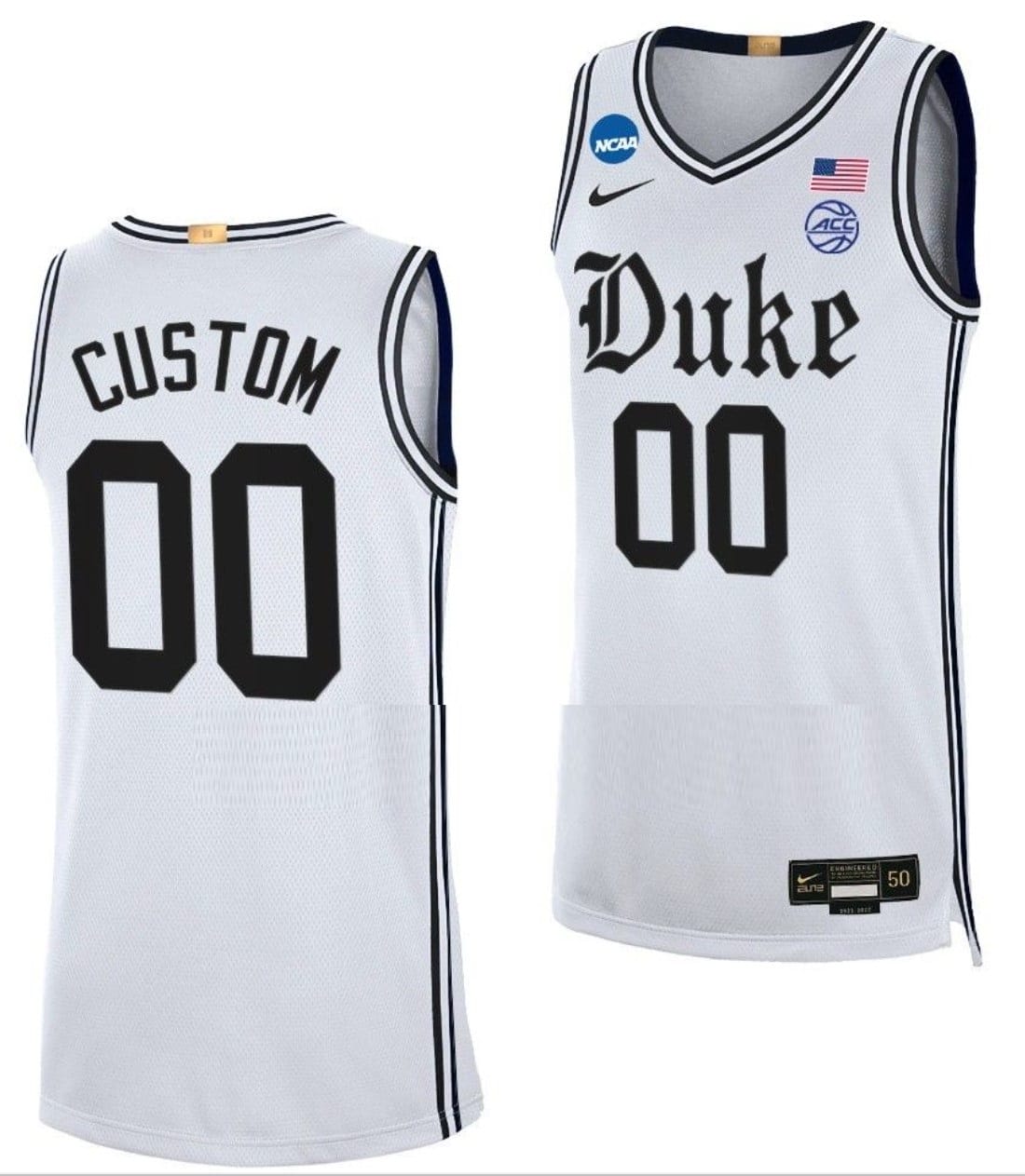 Custom Duke Blue Devils Jersey NCAA March Madness College Basketball White