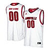 Custom Louisville Cardinals Jersey College Basketball Name and Number White