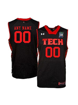 Custom Texas Tech Red Raiders Jersey College Basketball Name and Number Black