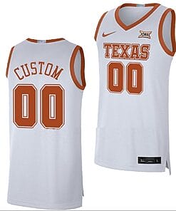 Custom Texas Longhorns Jersey College Basketball White Limited