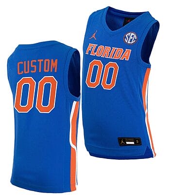 Custom Florida Gators Jersey Name and Number College Basketball Royal