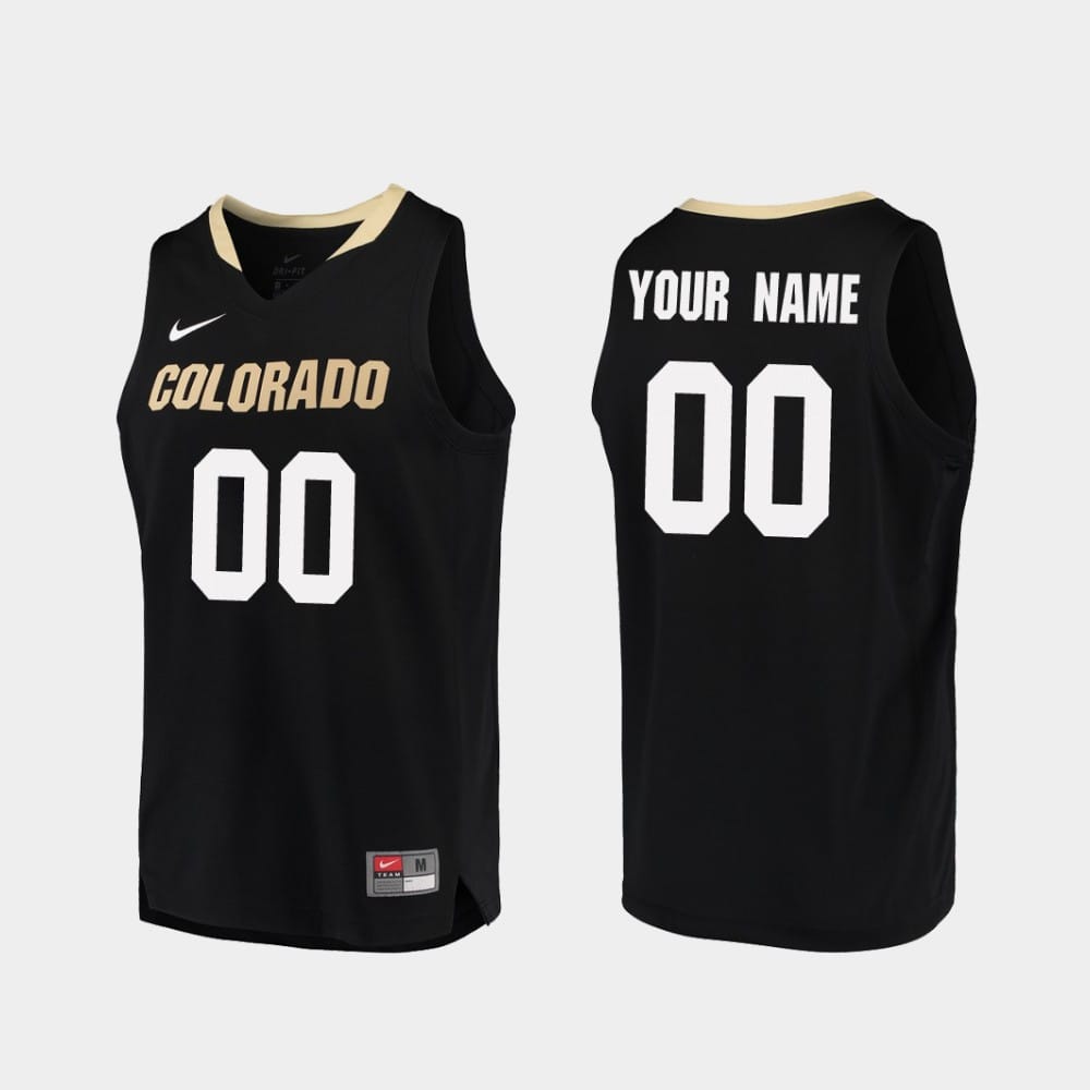 Custom Colorado Buffaloes Jersey Name, Number College Basketball Black