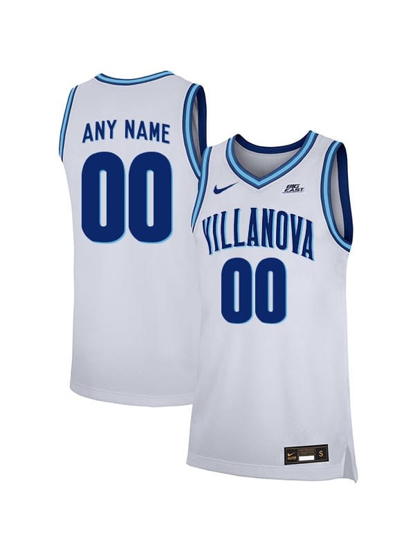 Custom Villanova Wildcats Jersey College Basketball Name and Number Elite White
