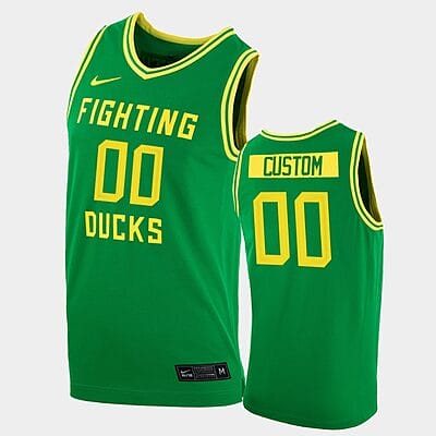 Custom Oregon Duck Jersey Name and Number College Basketball Green