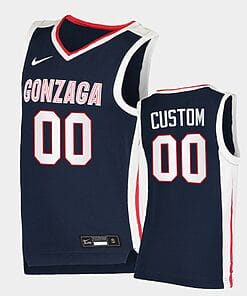 Custom Gonzaga Bulldogs Jersey Name and Number College Basketball Navy