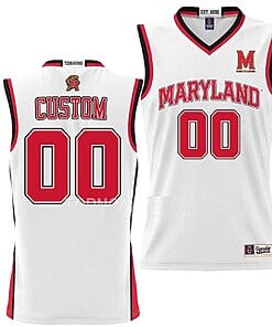 Custom Maryland Terrapins Jersey NIL Pick-A-Player College Basketball White