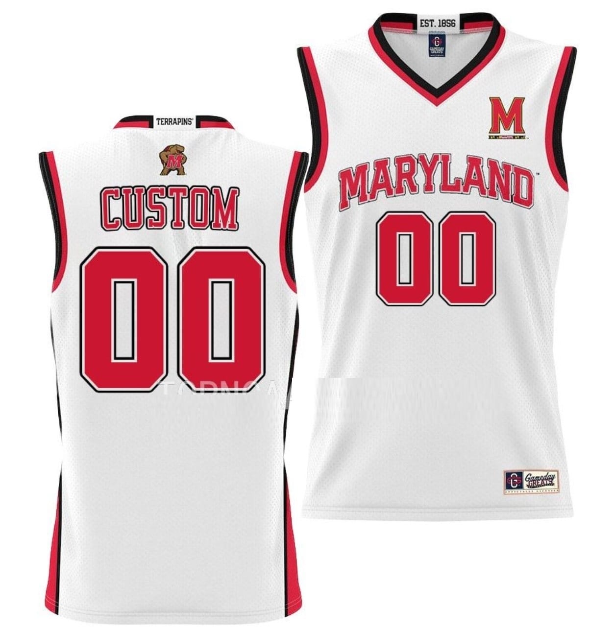 Custom Maryland Terrapins Jersey NIL Pick-A-Player College Basketball White