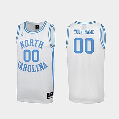 Custom North Carolina Jersey Name and Number Tar Heels College Basketball White
