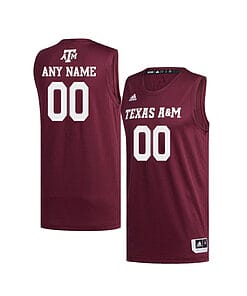 Custom Texas A and M Aggies Basketball Jersey