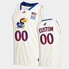 Custom Kansas Jayhawks Jersey Name, Number College Basketball Cream