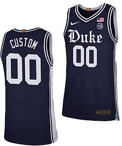 Custom Duke Blue Devils Jersey Brotherhood College Basketball Navy