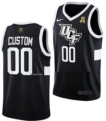 Custom UCF Knights Jersey College Basketball Away Black