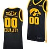 Custom Iowa Hawkeyes Jersey College Basketball Equality Black Big Ten