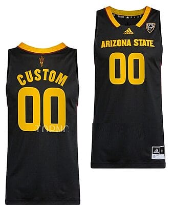 Custom Arizona State Sun Devils Jersey Name and Number College Basketball Swingman Black