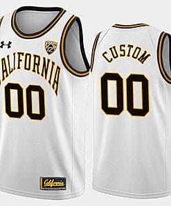 Custom Cal Bears Jersey Name and Number College Basketball Throwback White
